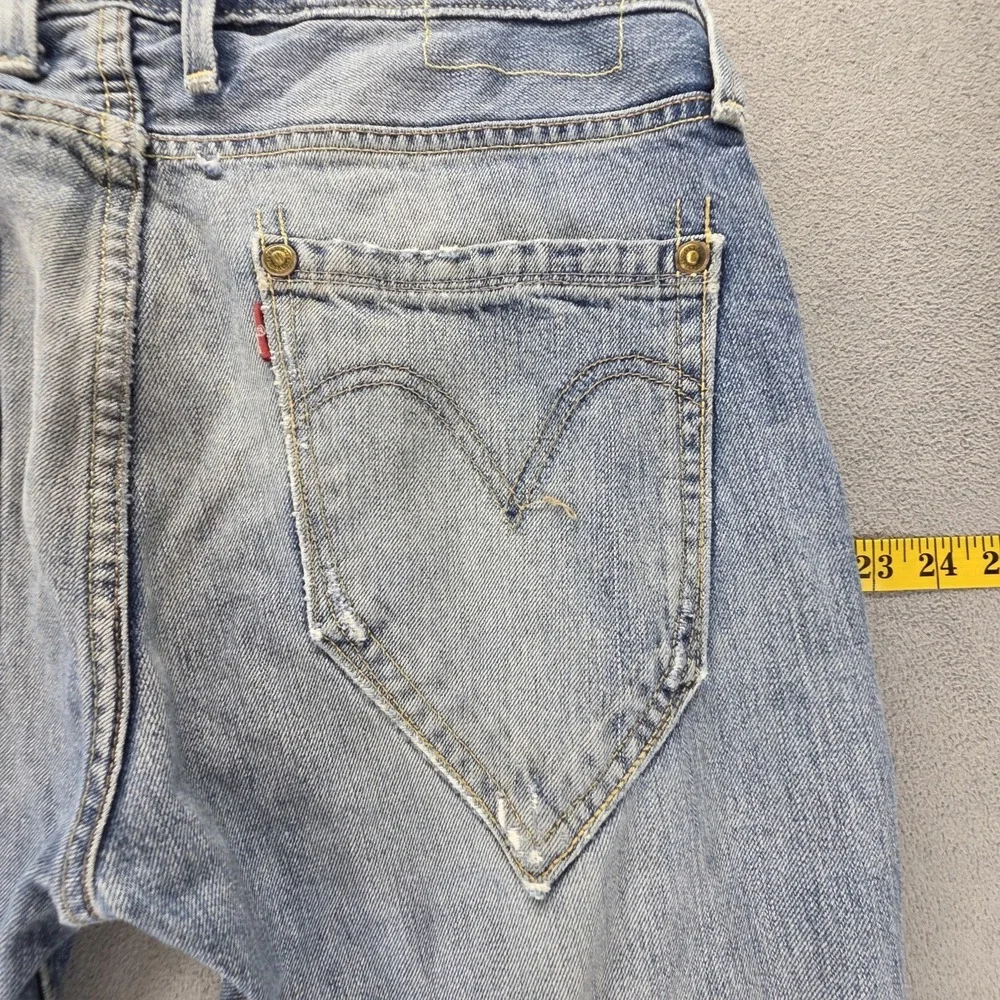 Vintage Levis 504 Jeans Mens 32x34 Blue Straight Engineered Zip Fly Medium Wash